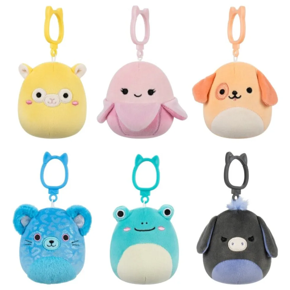 Squishmallows Drella Koira Clip on maskotti 9cm