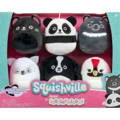 Squishville Black and White Squad hahmot 6kpl