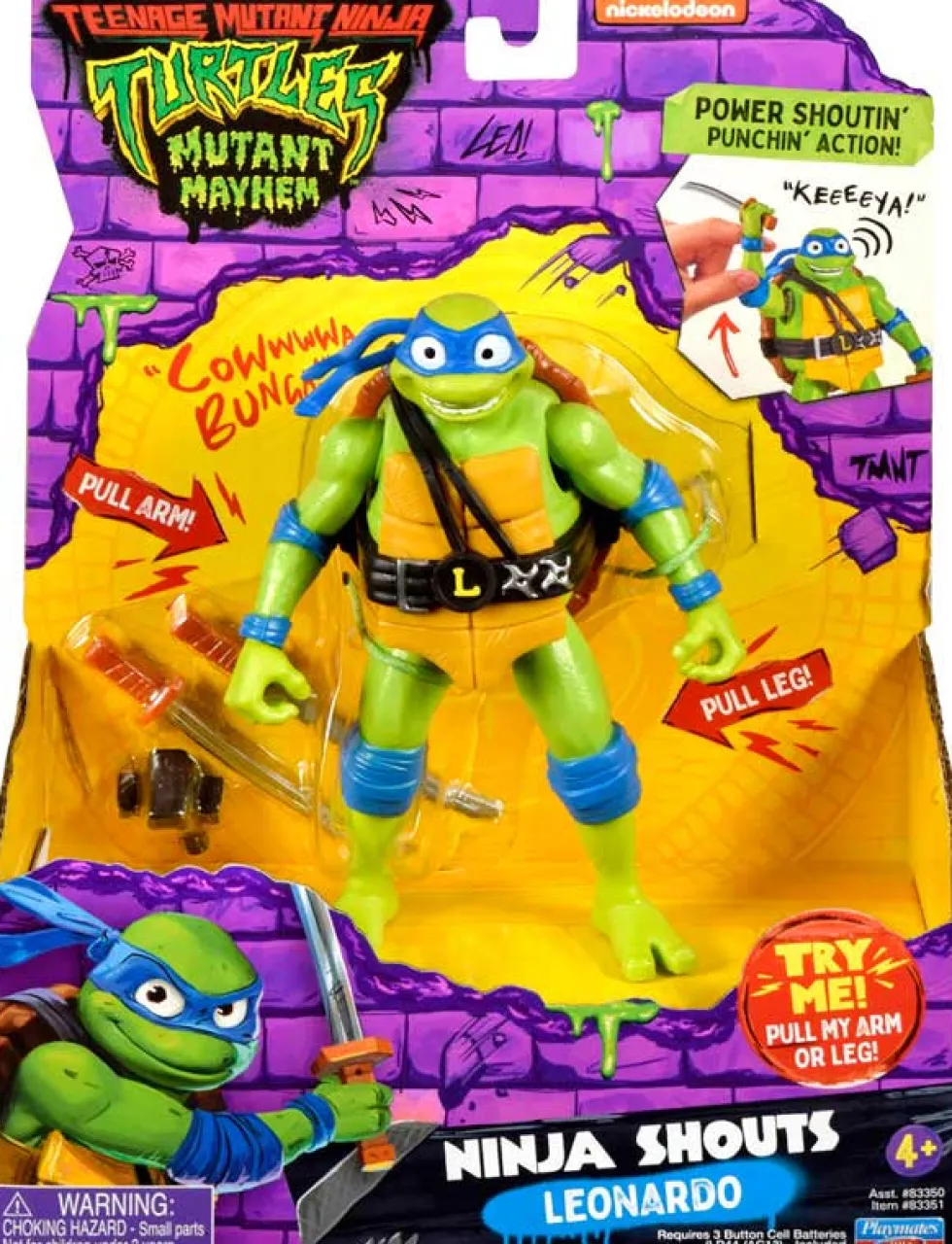 Turtles Ninja Shouts Leonardo figuuri äänitoiminnolla